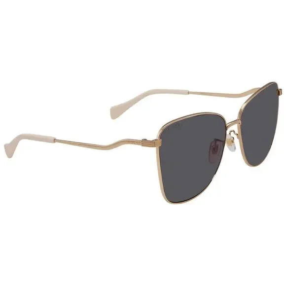 NEW Gucci Grey and Gold Aviator Women\'s Sunglasses Gucci GG1322SA Gold/Grey Shaded 64/16/135 women Sunglasses  main image 2